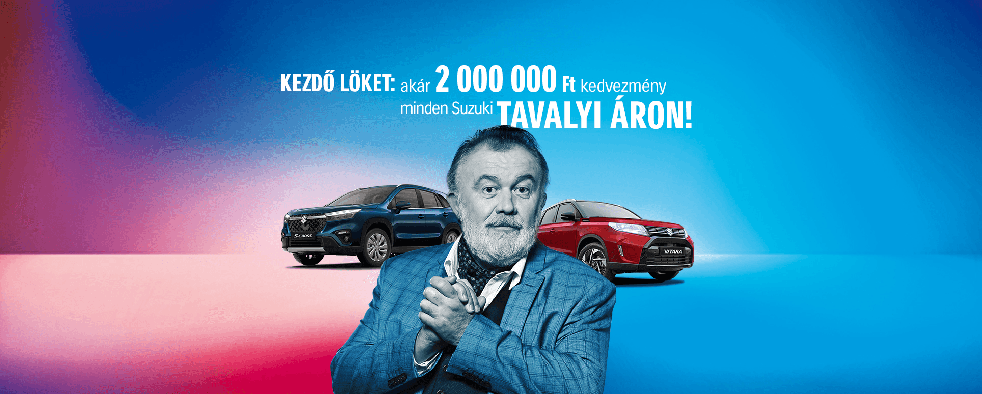 Suzuki akciós kampány S-CROSS és Vitara modellek akár 2 millió forintos kedvezménnyel, tavalyi áron