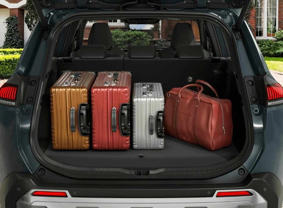 Vadonatúj Suzuki Across csomagtartó nyitott állapotban