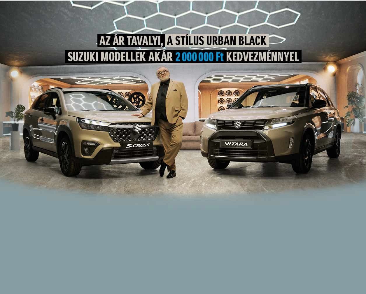 Suzuki akciós kampány akár 2 millió forint kedvezménnyel, tavalyi áron, S-CROSS és Vitara GLX urban Black modellekkel