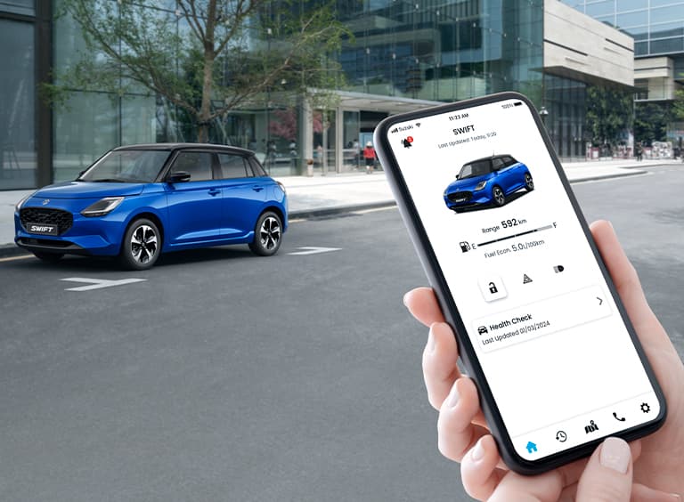 Suzuki Connect mobilapplikáció használat közben