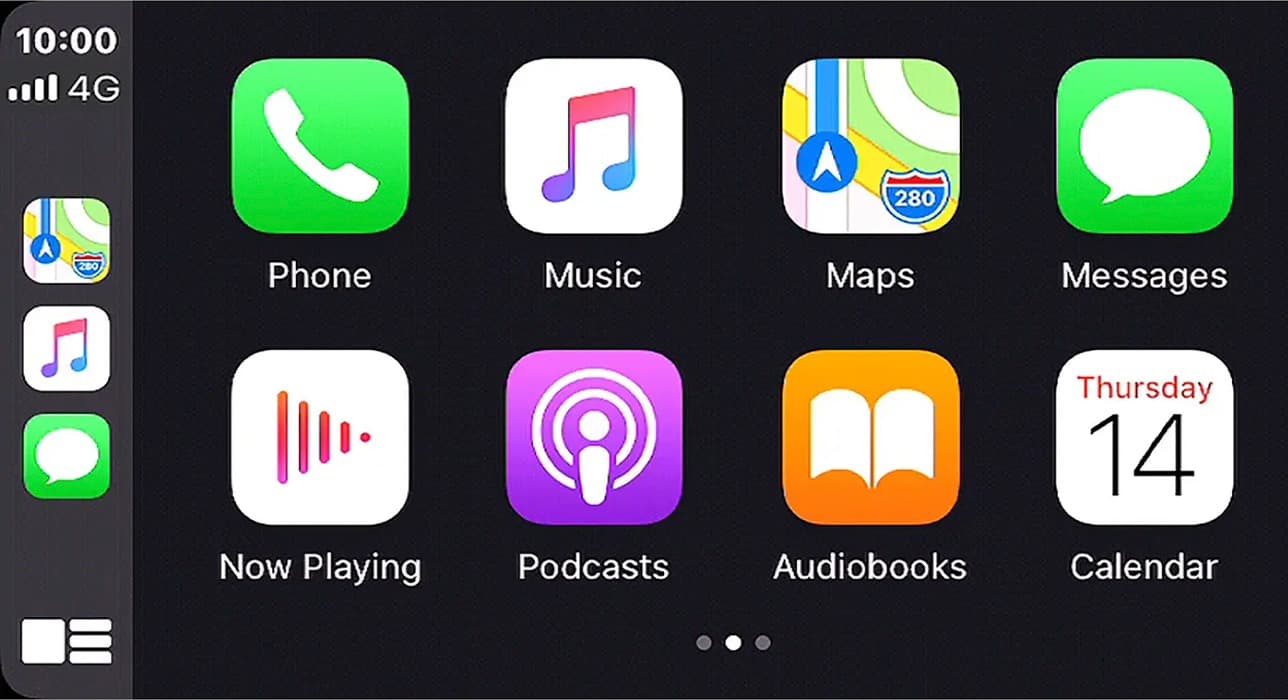 Suzuki Across érintőpanel Apple CarPlay alkalmazásokkal