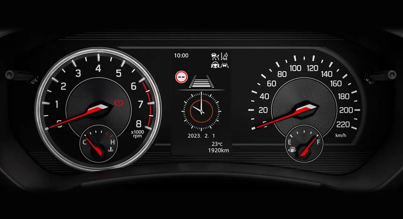 Suzuki Swift műszercsoport kormány mögötti nézetben